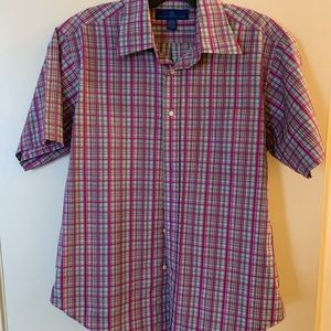 Men’s North Forty Four Short Sleeve Button Shirt Size Large (EUC)